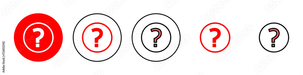 Question icon set illustration. question mark sign and symbol Question icon set illustration. question mark sign and symbol