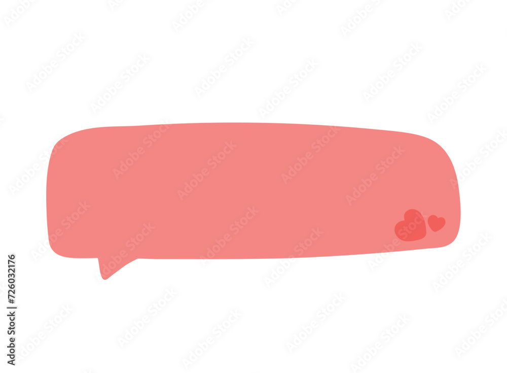 Cute Pink Speech Bubble Talk for Messages and Note in Doodle Vector Illustration Cute Pink Speech Bubble Talk for Messages and Note in Doodle Vector Illustration