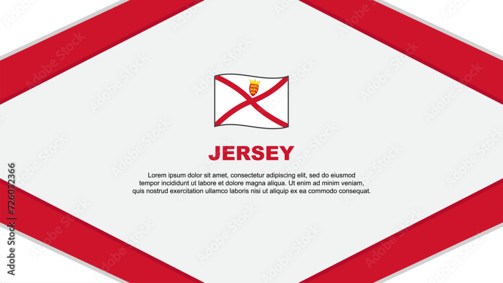 Jersey Flag Abstract Background Design Template. Jersey Independence Day Banner Cartoon Vector Illustration. Jersey Template Jersey Flag Abstract Background Design Template. Jersey Independence Day Banner Cartoon Vector Illustration. Jersey Template