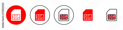 Sim card icon set illustration. dual sim card sign and symbol