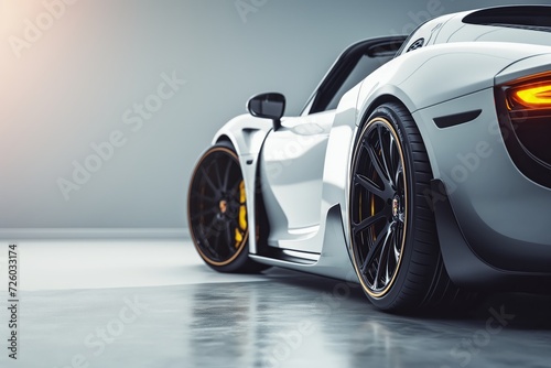 A close up of a famous super sport car, modern hypercar wallpaper, 3d rendered of race auto, brand new photograph of fast sportcar, AI Generated.