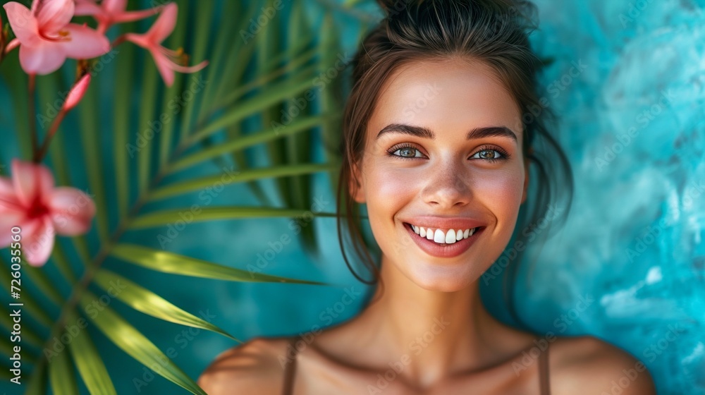 Radiant Beauty with a Natural Smile. Generative ai Radiant Beauty with a Natural Smile. Generative ai
