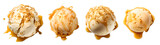 honeychip ice cream scoop , isolated on a Transparent Background.
