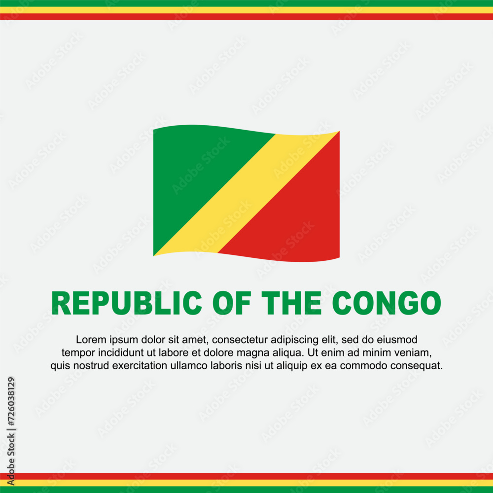 Fototapeta premium Republic Of The Congo Flag Background Design Template. Republic Of The Congo Independence Day Banner Social Media Post. Design