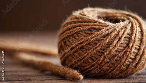 close up of brown yarn