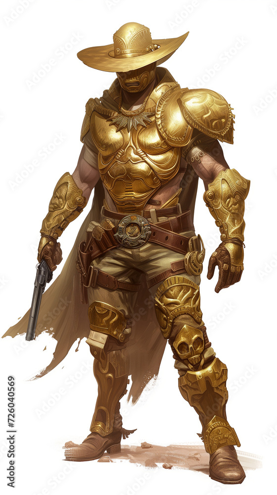 golden, warrior, illustration, fantasy, armor, wide-brimmed hat, ornate, strength, mystery, historical, costume design, character art, protection, bravery, majestic, fictional character, digital art, golden, warrior, illustration, fantasy, armor, wide-brimmed hat, ornate, strength, mystery, historical, costume design, character art, protection, bravery, majestic, fictional character, digital art,