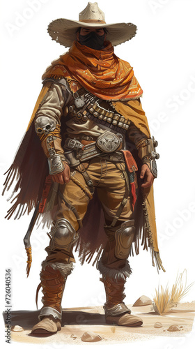 Frontier Explorer with Bandolier - Western-Themed Art
 photo