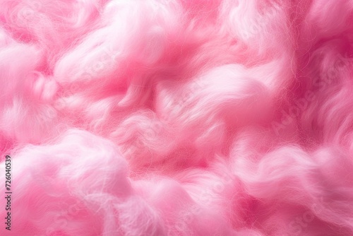 Pink cotton wool background with abstract candyfloss texture and copy space