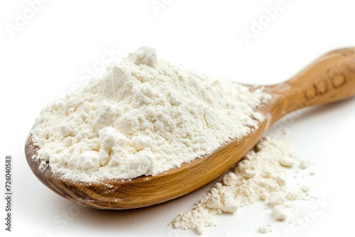 Tapioca flour against a white backdrop