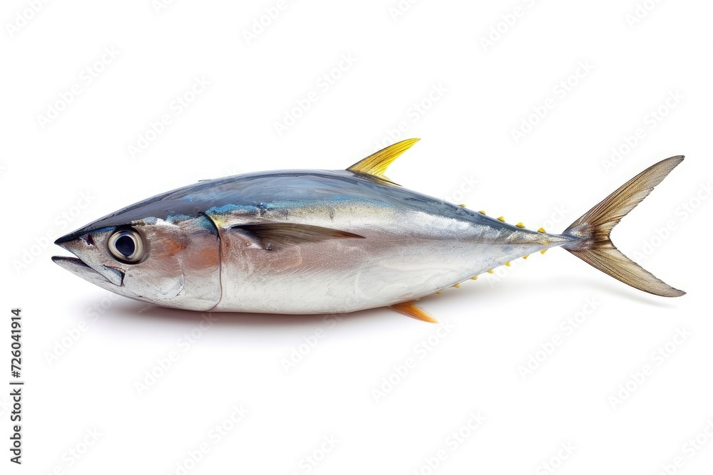 Atlantic bonito fish alone on white background Atlantic bonito fish alone on white background