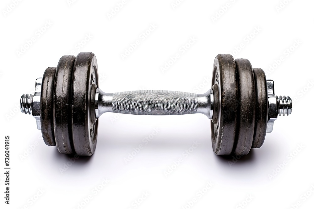 Naklejka premium White background with isolated barbell