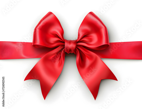 red bow isolated on a white background, 