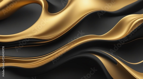 Modern Elegance in Motion: A Dance of Gilded Waves Unveiling Subtle Opulence on a Stylish Backdrop abstract background modern futuristic graphic. texture design, bright poster, banner