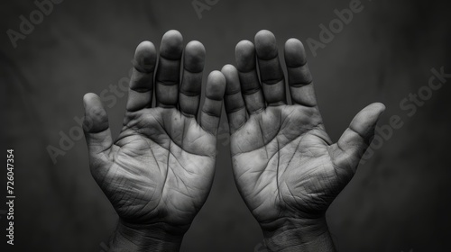 A pair of hands held up in surrender a powerful image of the powerlessness and vulnerability of those facing political oppression.