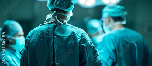 Surgeon uses endoscopic microdiscectomy to treat herniated intervertebral disc.