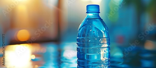 Shallow depth of field in a HDPE bottle. photo