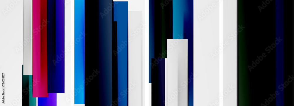 Obraz premium Minimal lines and color stripes poster abstract backgrounds. Vector illustration For Wallpaper, Banner, Background, Card, Book Illustration, landing page