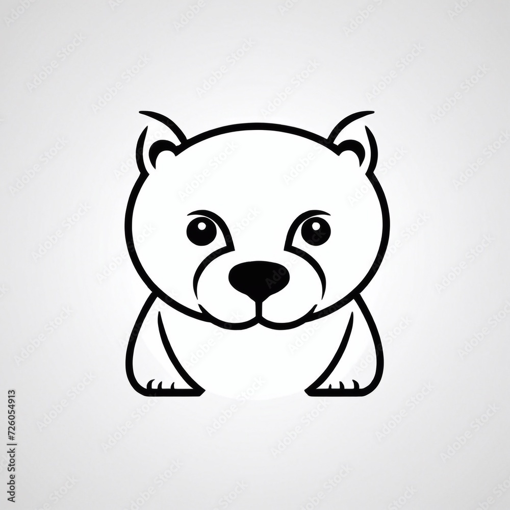 Bold Monochromatic Animal Vector Icon Bold Monochromatic Animal Vector Icon