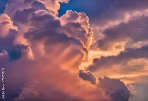 Cloudscape. Sky. Clouds. Atmospheric. Weather. Nature. Dramatic Sky. Cloud Formation. Tranquil. Scenic. Skyline. Meteorology. Ethereal. Overcast. Atmospheric Perspective. Panoramic. AI Generated.