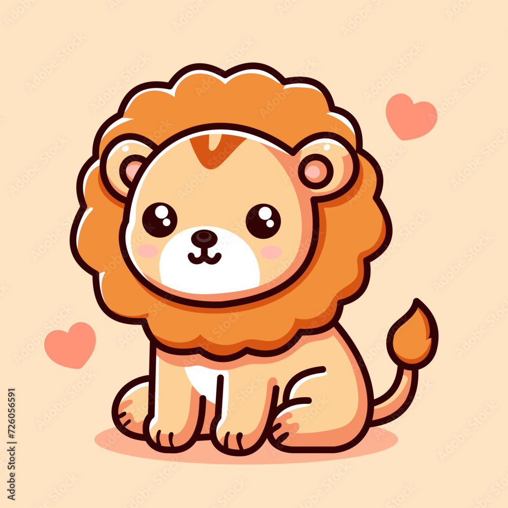 Vector Cute Lion Mascot cartoon Vector Cute Lion Mascot cartoon