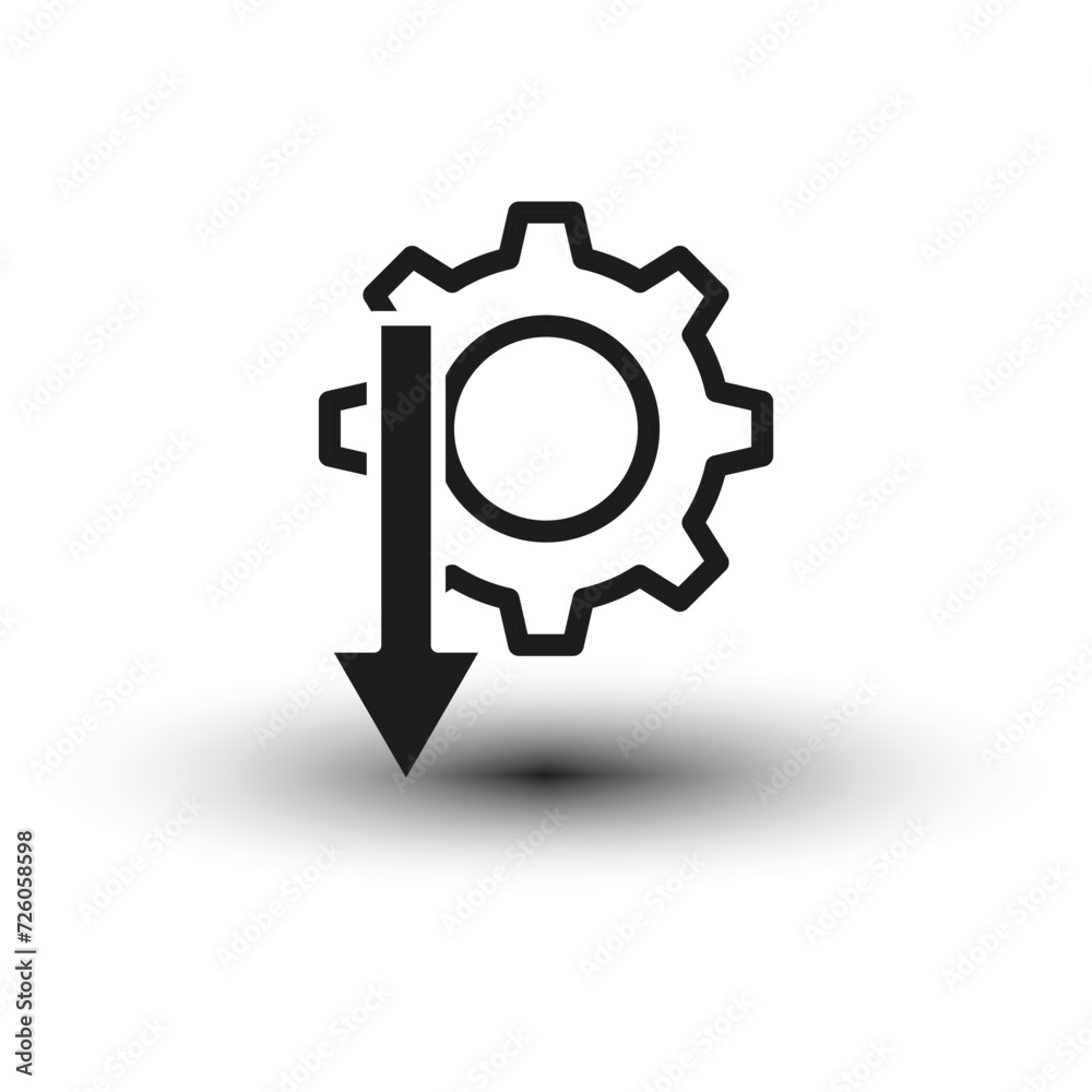 Setting download icon. Vector illustration. EPS 10. Setting download icon. Vector illustration. EPS 10.