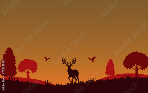 Wildlife Silhouette Background © ken