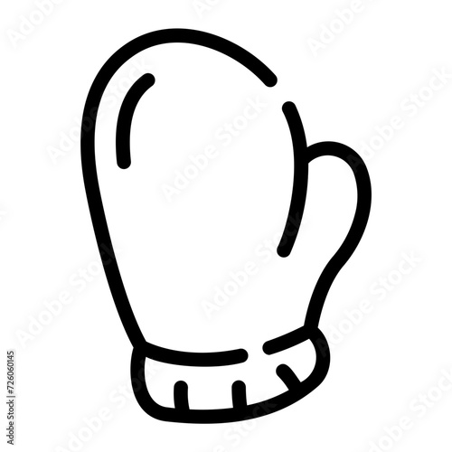mitten Line Icon