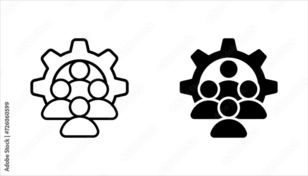 management Icon set. Teamwork management icon vector illustration on white background