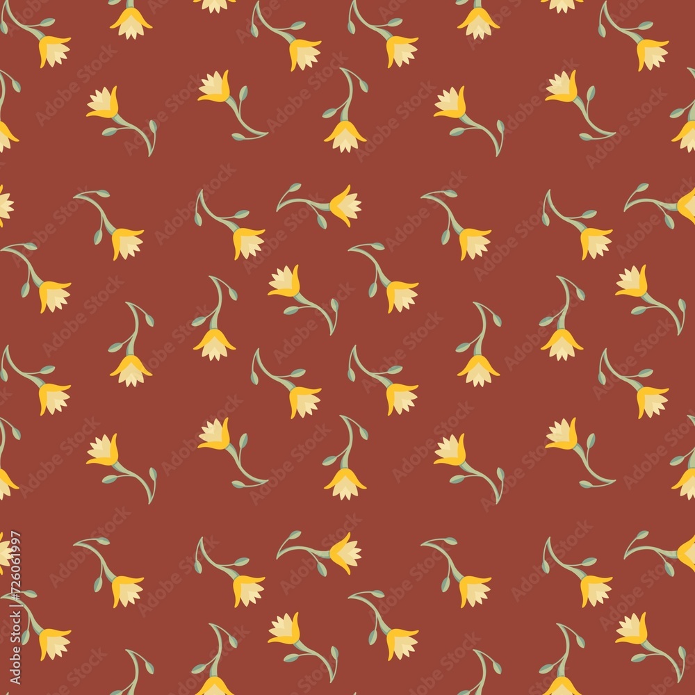 seamless pattern with autumn leaves