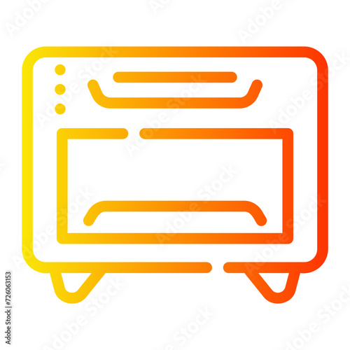 oven Line Gradient Icon