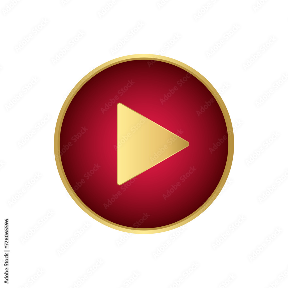 Play icon. Player button. Start video symbol. Vector illustration isolated on white background Play icon. Player button. Start video symbol. Vector illustration isolated on white background