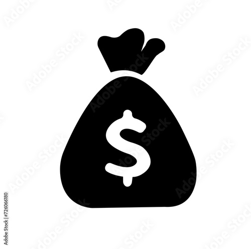 Finance icons. Business Icons, money signs. Money silhouette collection. Moneybag or stash. Piggy bank flat style - stock vector. 
