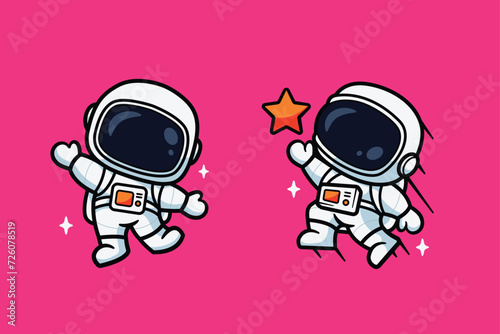 cute astronaut illustration