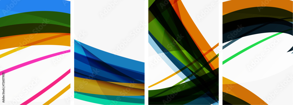 Abstract colorful wave posters for wallpaper, business card, cover, poster, banner, brochure, header, website