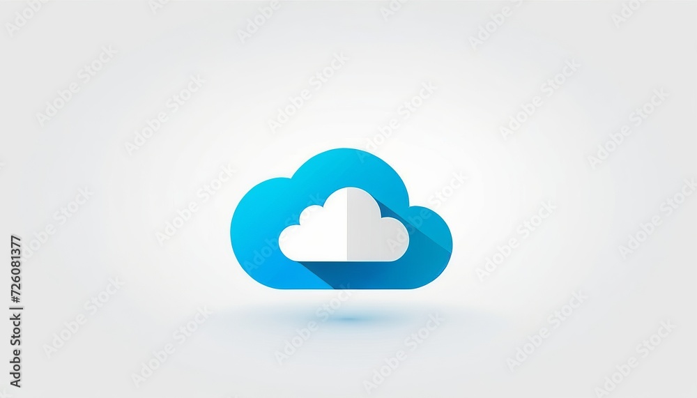 Cloud Storage Upload Icon on White Background Vector Cloud Storage Upload Icon on White Background Vector