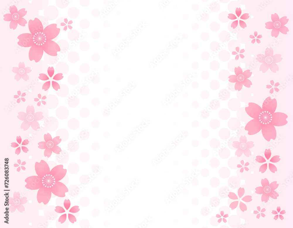 モダンな桜のフレーム素材　2