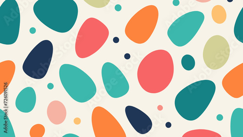 Soft color point shapes Seamless pattern 