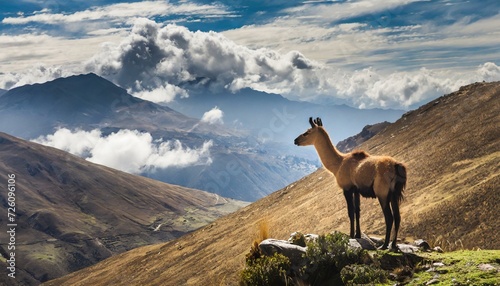 mountain goat in the mountains