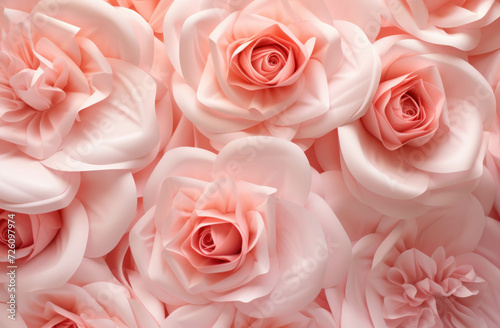 Close-up of beautiful peach roses background  a perfect gift for weddings  anniversaries  Valentine s Day  or any occasion that celebrates love and natural beauty