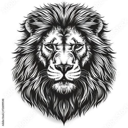 lion head vector on white background