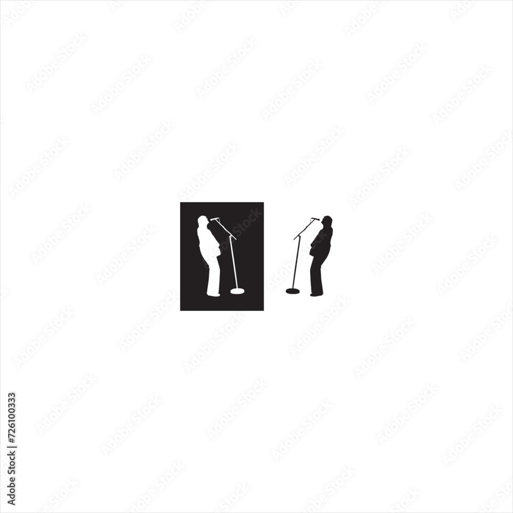 Illustration vector graphics of sing a song icon Illustration vector graphics of sing a song icon