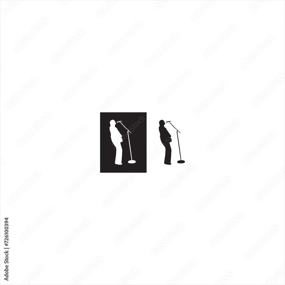 Illustration vector graphics of sing a song icon Illustration vector graphics of sing a song icon