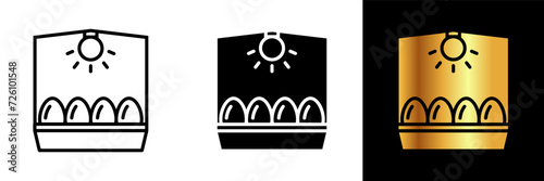 The Egg Incubator Icon signifies cutting-edge technology for nurturing life. This icon is perfect for designs related to agriculture, poultry farming, and the innovative incubation process.