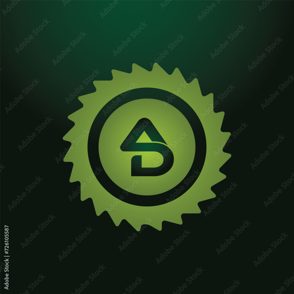 AD Letter Logo Design with Creative Modern Trendy Typography