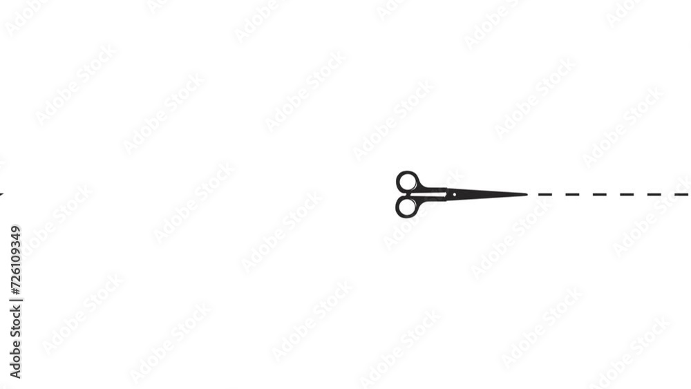 animation vector scissors cutting paper gif 4k video animation vector scissors cutting paper gif 4k video