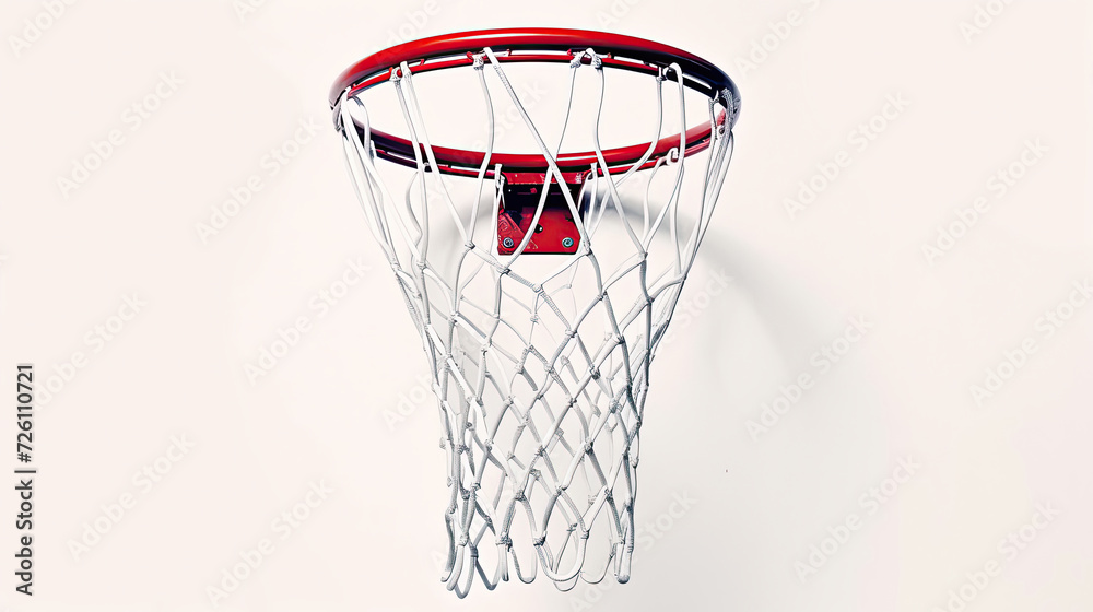 Basketball Hoop over white background,