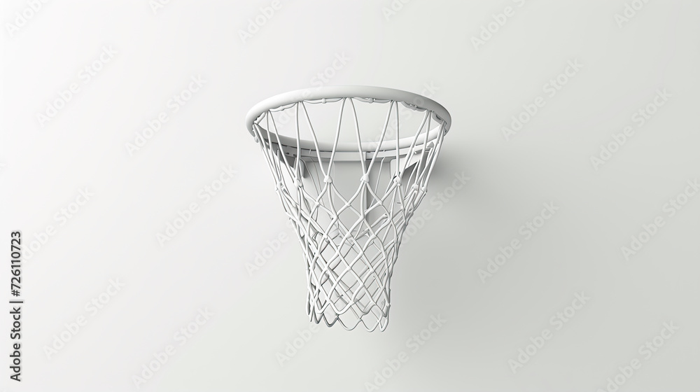 All white Basketball Hoop icon over white background. Basketball, March Madness and college Basketball concept.