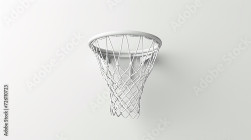 All white Basketball Hoop icon over white background. Basketball, March Madness and college Basketball concept. © berkeley