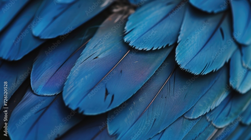 blue hawk feathers with visible detail texture background Stock ...