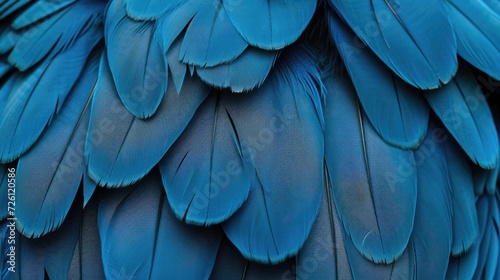 blue hawk feathers with visible detail texture background photo